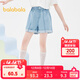 巴拉巴拉兒童牛仔褲短褲夏季薄款中大童女童褲子時(shí)尚純棉 牛仔淺藍88101 150 cm
