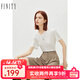 FINITY夏季新款百搭短袖T恤女韓版內搭打底衫上衣 白色 M
