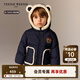 Teenie Weenie Kids小熊童裝25年新款冬季男女寶寶三防熊耳連帽羽絨服 藏青色 100 cm