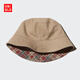 優(yōu)衣庫男裝女裝防紫外線(xiàn)帽子/雙面戴防曬帽戶(hù)外遮陽(yáng)482816 32 深米色 均碼 (59 cm)
