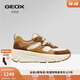 GEOX杰歐適女鞋2025秋冬新款拼色系帶圓頭厚底增高時(shí)尚休閑鞋 棕色 36
