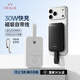 愛沃可（iWALK）3C認(rèn)證可上飛機10000毫安無線15W磁吸快充便攜Magsafe充電寶自帶線30W閃充適用蘋果17/16/華為 白