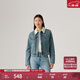 Levi's李維斯25年秋冬新款女士休閑多口袋仿羊羔絨牛仔外套36136 中藍色 M