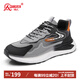 強人運動(dòng)休閑男鞋透氣輕便緩震特大碼戶(hù)外慢跑鞋 JD603001 黑灰 46碼