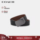 蔻馳（COACH）【品牌直供】男士C紋板扣寬版牛皮革腰帶38MM黑色配棕色CQ009