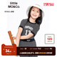 little MO&Co.童裝夏裝兒童女童短袖條紋印花T恤女上衣中大童女孩 黑白條色 120 120/56