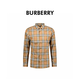 BURBERRY博柏利巴寶莉新款男士格紋長(cháng)袖襯衫80928991 棕色 S