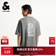 杰克·瓊斯（JACK&JONES）男裝夏季新款潮流百搭舒適純棉字母膠印寬松圓領(lǐng)短袖T恤225201213 G04深花灰 L （180）
