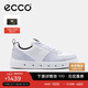 愛(ài)步（ECCO）圓頭潮流拼色厚底休閑板鞋男 街頭720系列520814 水泥灰/白色42