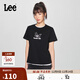 Lee25新品標準版圓領(lǐng)蝴蝶圖案印花女短袖T恤休閑潮流LWT0098704LE