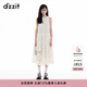DZZIT地素連衣裙2025夏季新款度假風(fēng)針織鉤繡鏤空無(wú)袖長(cháng)裙女3J2O3209B 米白色 S