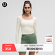 lululemon丨Smooth and Ribbed Nulu?女士運動(dòng)低圓領(lǐng)長(cháng)袖T恤 LW3INDS 骨白 S /6