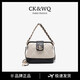 CK&WQ輕奢女神節女式鏈條小眾黑白撞色菱格日常通勤手提斜挎單肩包 菱格款奶油黑 無(wú)規格