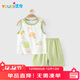 優(yōu)奇嬰兒衣服男女寶寶夏季超薄無(wú)袖背心套裝男童女童夏天分體兩件套