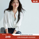 伊芙麗（eifini）蔣欣代言【十年銷(xiāo)冠】不易皺簡(jiǎn)約職業(yè)必入襯衫女春秋通勤白色上衣 本白色 M 100-110斤