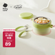 babycare兒童餐具寶寶注水保溫碗吸盤(pán)碗輔食碗嬰幼兒恒溫碗3件套拉文迪青