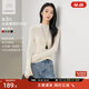 對白【杜鵑同款】100綿羊毛無(wú)縫半高領(lǐng)打底衫女2025冬新款針織衫 米白色 M