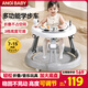 ANGI BABY嬰兒學(xué)步車(chē)防側翻嬰兒車(chē)寶寶學(xué)步車(chē)助步多功能兒童手推車(chē)音樂(lè )玩具 【可調高低+音樂(lè )】椰子灰 多功能學(xué)步助步周歲生日禮物