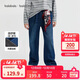 巴拉巴拉balaOne童裝男童褲子兒童牛仔褲2025秋冬加絨直筒褲208425108104