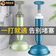 KINGXIAOJING德國馬桶疏通器皮搋子新款一炮抽子強力吸捅廁所專(zhuān)用堵塞神器管道 【大吸力 不外翻】馬桶疏通器*藍色