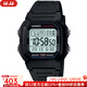 卡西歐男士手表10年電池 石英機芯 數字表100m防水鋼鐵之心腕表37mm表盤(pán) Black 44.2mm