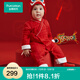 全棉時(shí)代嬰兒拜年服秋冬連體衣過(guò)年喜慶衣服滿(mǎn)月寶寶新年周歲禮服 全棉紅（Y字領(lǐng)） 90cm （1-2歲 10-13kg）