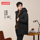 鴨鴨明星款黃曉明爸爸裝羽絨服男士中長(cháng)款冬季商務(wù)休閑中老年加厚外套