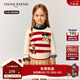 Teenie Weenie Kids小熊童裝25年新款秋冬男女寶寶可愛(ài)條紋套頭毛衣 紅色 100 cm