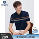 Navigare意大利小帆船男士POLO衫25夏季新品棉質(zhì)翻領(lǐng)體恤衫休閑通勤上衣男 海軍藍 XL