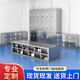 雷掌柜304不銹鋼鞋柜換鞋凳無(wú)塵車(chē)間實(shí)驗室食品廠(chǎng)帶門(mén)更衣室鞋柜單雙面 201不銹鋼鞋柜 單面8格1200*350*450CM