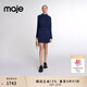 Maje秋冬女裝法式時(shí)尚氣質(zhì)經(jīng)典半高領(lǐng)收腰短款針織連衣裙兩件套 深藍色 L (40)