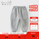 戴維貝拉（DAVE＆BELLA）寶寶雙面絨衛褲兒童運動(dòng)褲幼兒休閑褲秋冬新款小童褲子男童長(cháng)褲 中灰色【現貨】 110 cm（建議身高100-110cm）