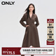 ONLY時(shí)尚收腰傘裙中長(cháng)款翻領(lǐng)襯衫連衣裙女|124107002 E09 深塵灰色CHOCOLATE BROWN M (165) 84A