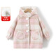 夢(mèng)特嬌女童冬裝新款復古格子毛呢大衣