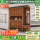 小木窩 胡桃木間廳柜玄關(guān)柜鞋柜門(mén)口入戶(hù)帶鏡子一體實(shí)木柜新中式客廳柜 兩門(mén)間廳柜 規格
