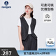 納維凱爾意大利小帆船V領(lǐng)馬甲女春秋季無(wú)袖開(kāi)衫百搭休閑通勤百搭背心外套 暗巖灰 L