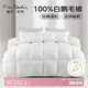 皮爾卡丹 暖絨抗菌 100%羽毛被加厚被子 雙人冬被 6斤 200*230cm 白色