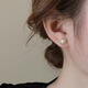 小米星S999天l然淡水珍珠耳釘小眾耳夾設計感高耳環(huán)養耳洞耳飾 S999針淡水珍珠耳釘