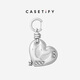 CASETIFY CHROMATIC: FORMS & HUES 金屬系列 掛鏈/掛扣/鑰匙圈/手機背帶 適用于部分手機殼或其他飾品 愛(ài)心蓬松包掛飾