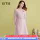 愛(ài)特愛(ài)（EITIE）氣質(zhì)優(yōu)雅小香風(fēng)收腰連衣裙假兩件長(cháng)袖女裙2025春秋新款A2507521 花蜜粉63 L 165