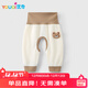 優(yōu)奇嬰兒褲子春秋男女寶寶高腰護肚長(cháng)褲嬰幼兒早秋高腰開(kāi)襠褲可愛(ài)家居