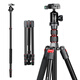 曼比利EP-254L相機三腳架單反攝影攝像手機穩定支架鋁合金微單戶(hù)外旅行輕便攜直播自拍照三角架 EP-254L【球型云臺款/最高184cm】