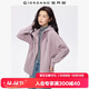 佐丹奴外套女搖粒絨品牌膠章寬松連帽拉鏈衛衣開(kāi)衫女05373854