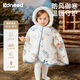 柯斯德尼（kidsneed）嬰兒斗篷秋冬外套夾棉擋風(fēng)保暖寶寶披風(fēng)男女童外出連帽斗篷外套