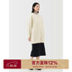 無(wú)印良品（MUJI）女式 長(cháng)毛抓絨 大衣 女外套 象牙色5A M
