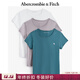 Abercrombie & Fitch經(jīng)典小麋鹿圖案女裝夏季美式3件組合裝圓領(lǐng)短袖T恤139-4670 多色 M 165/96A