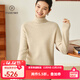 帕什【25新款新色】羊絨衫女高領(lǐng)寬松加厚100%山羊絨針織毛衣女PS-28 米駝 L (110-130斤)
