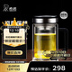 希諾抗菌玻璃杯雙層高檔辦公水杯男2025新款帶手柄泡茶杯子X(jué)N-9005KT