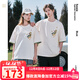 bosie【小王子】2025年夏季新款T恤聯(lián)名卡通圓領(lǐng)短袖T恤男情侶潮 米色 M