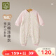 拉比新生兒夾棉全開(kāi)連體衣秋冬季幼童保暖哈衣爬服防風(fēng)男女童2025新款 鋪棉全開(kāi)連體衣(160g）-粉紅 90cm